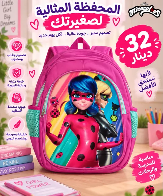 Cartable Miraculous Ladybug